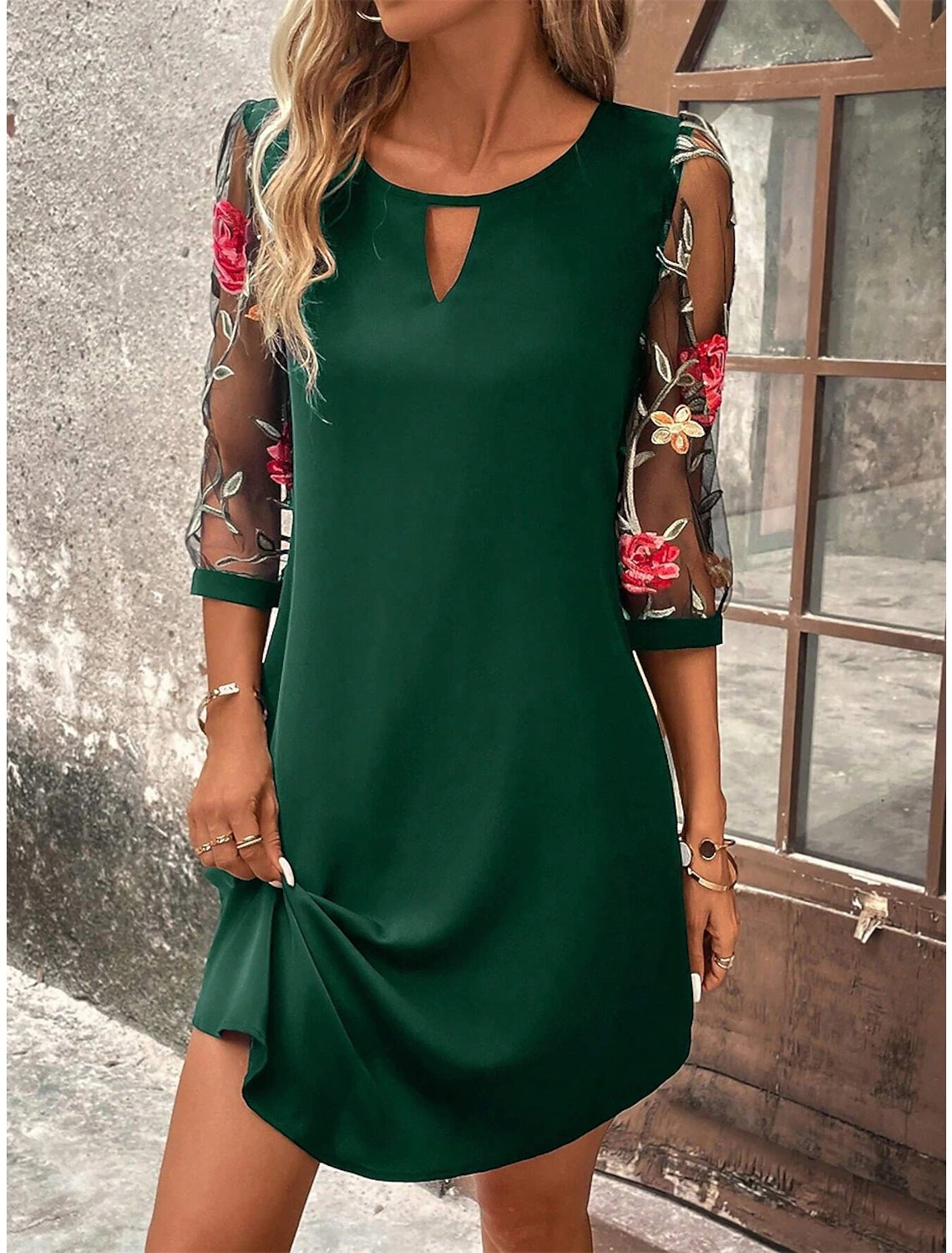 Katherine Evening Dress Woman – Long Airy Dress with Fitted Cut & High-End Fabric