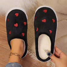 Kendra Pantoufles Femme – Soft Fleece Slippers with Comfortable Red Heart Patterns