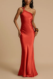 Freya Evening Dress Woman - Backless, Silk Satin, Floor Length - Elegant Dress for Gala and Formal Events