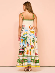 Ara Summer Dress Women – Light Linen Dress with Adjustable Straps & Discreet Pockets