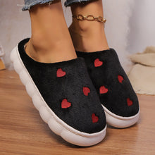 Kendra Pantoufles Femme – Soft Fleece Slippers with Comfortable Red Heart Patterns