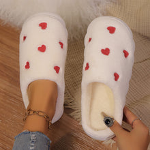 Kendra Pantoufles Femme – Soft Fleece Slippers with Comfortable Red Heart Patterns