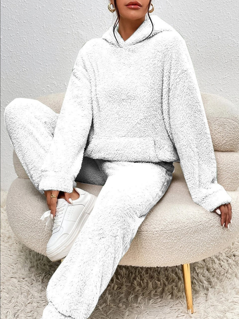 Lillie Women's Set – Soft Fleece Indoor Outfit with Hoodie & Comfortable Jogging Pants