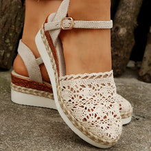 Bailey Espadrilles Woman – Bohemian Summer Shoes with Crocheted Detail & Natural Look