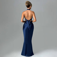 Mila Long Dress Woman – Summer Dress Sleeveless with Open Back, Knotted Detail & Elegant Cut