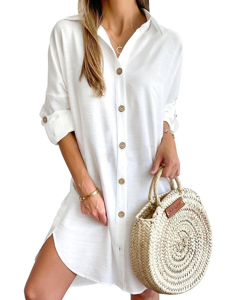 Nova Dress Shirt Woman – Lightweight Summer Dress with Casual Elegance and Loose Fit