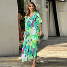 Oaklynn Robe Caftan Woman – Lightweight Maxi Caftan Dress with Multicolor Print & Summer Look
