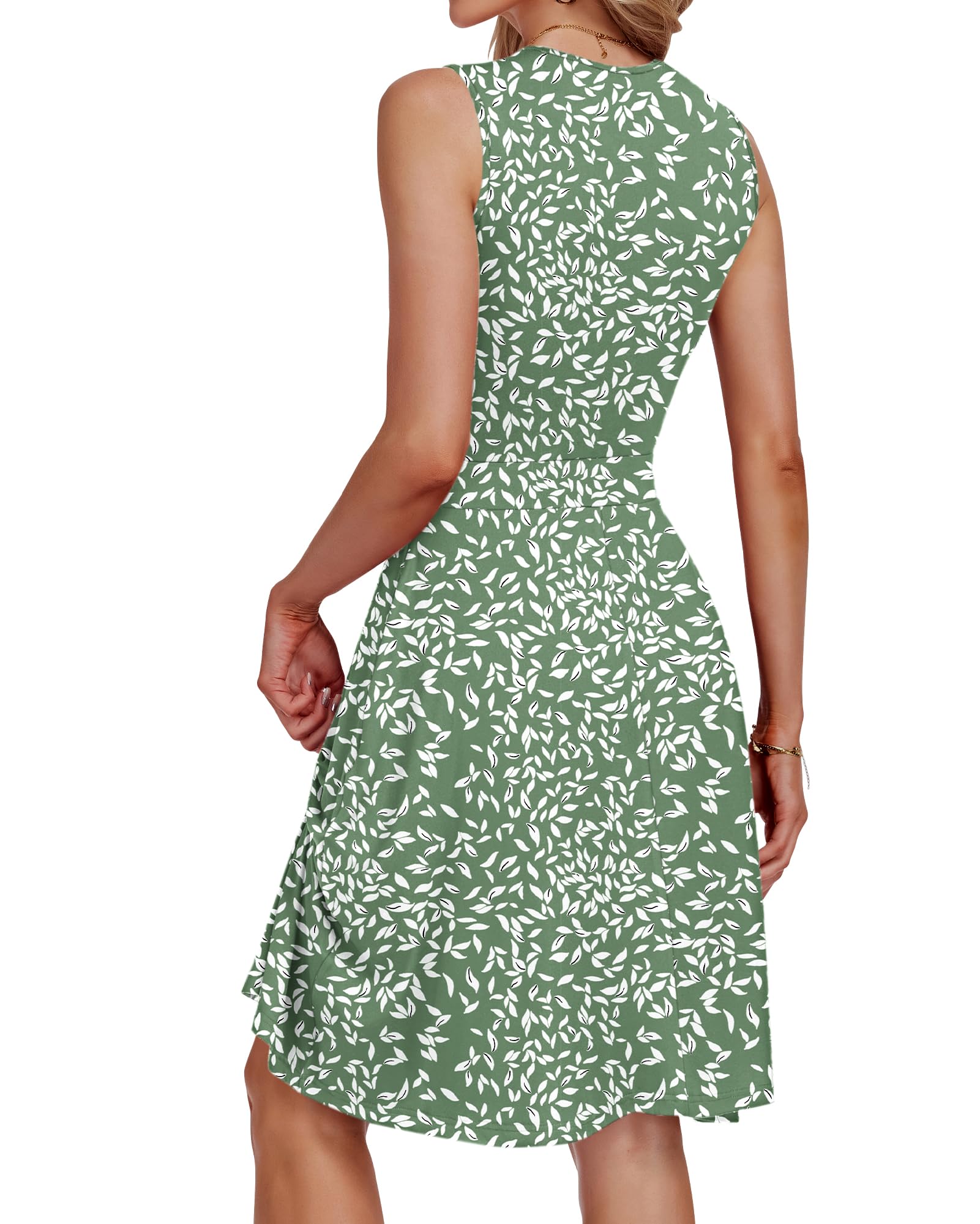 Jessel Women's Robe – Sleeveless V-Neck Wrap, A-Line Cut & Pockets Knee-Length Summer