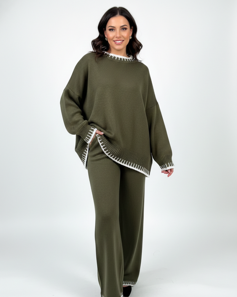 Ella Women's Loungewear Set – Comfortable Two-Piece Knit Set with Relaxed Fit