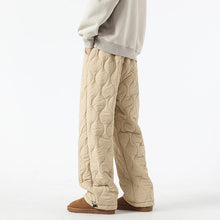 Logan Winter Quilted Pants Men – Warm Fleece Lined Pants with Loose Fit & Elastic Waistband