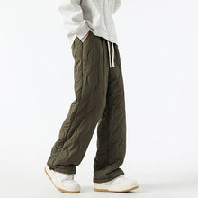 Logan Winter Quilted Pants Men – Warm Fleece Lined Pants with Loose Fit & Elastic Waistband