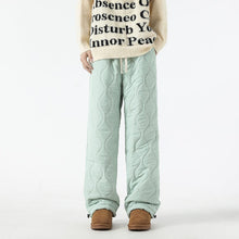 Logan Winter Quilted Pants Men – Warm Fleece Lined Pants with Loose Fit & Elastic Waistband