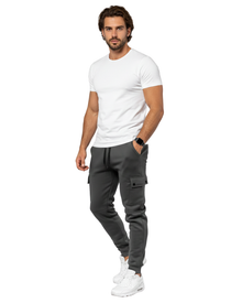 Luciano Men's Cargo Sweatpants – Comfortable Joggers with Side Pockets