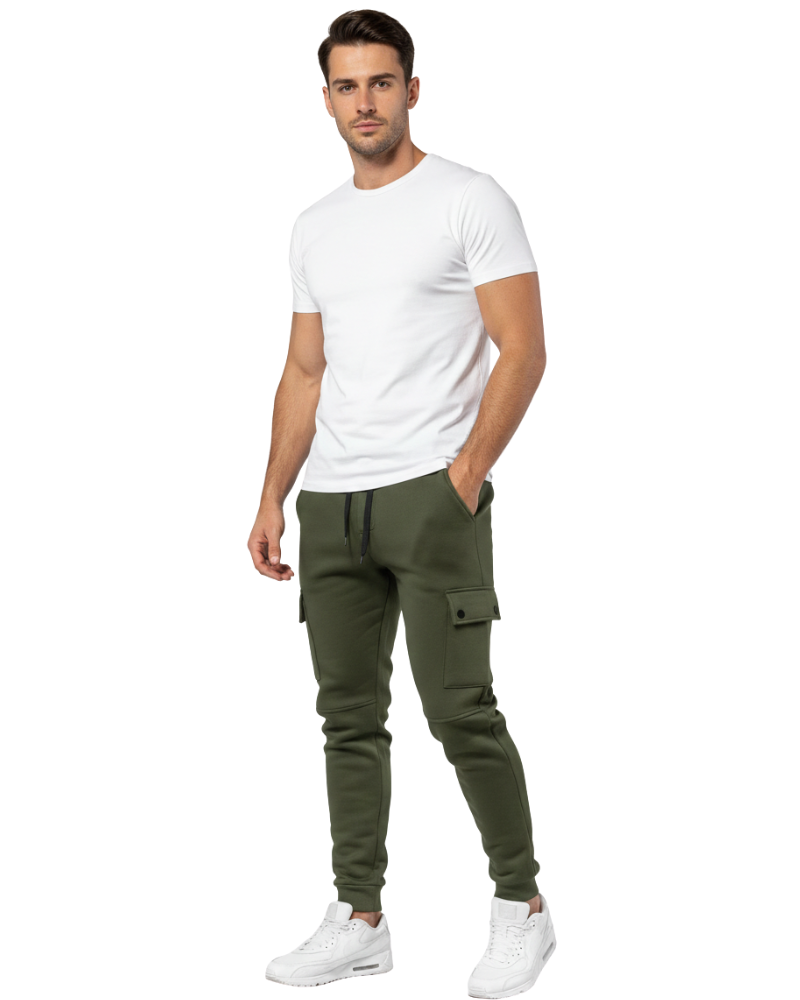 Luciano Men's Cargo Sweatpants – Comfortable Joggers with Side Pockets