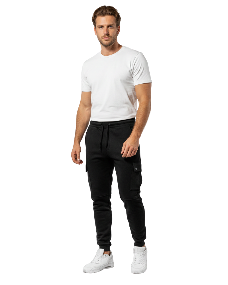 Luciano Men's Cargo Sweatpants – Comfortable Joggers with Side Pockets