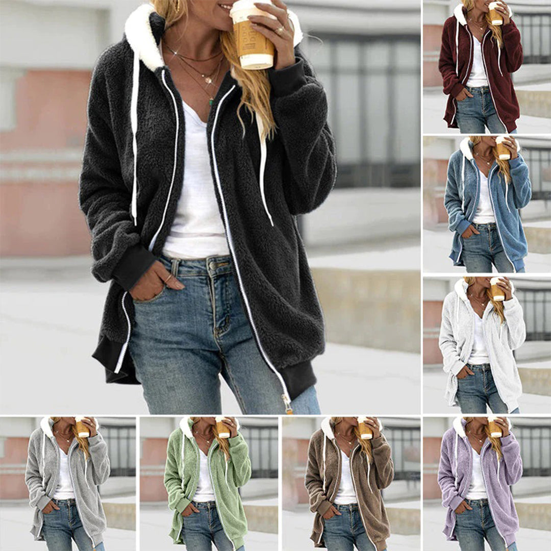Livey Sweat with Polar Fleece Hood Women – Ultra Soft Lined Zipped Hoodie with Warm and Comfortable Fit