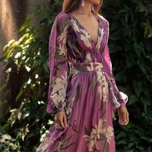 Natalia Maxi Dress Woman – Summer Elegance, Light Polyester & Fluid Cut Purple
