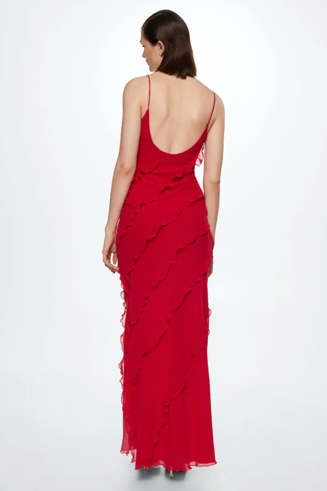 Long Dress Women Ashtine – Light Summer Dress with Ruffles and Tiered Skirt & Beach Look