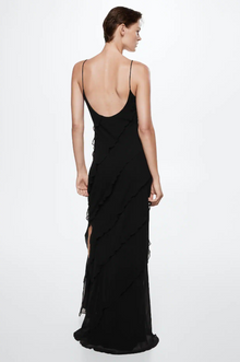 Long Dress Women Ashtine – Light Summer Dress with Ruffles and Tiered Skirt & Beach Look