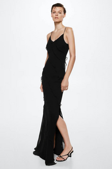 Long Dress Women Ashtine – Light Summer Dress with Ruffles and Tiered Skirt & Beach Look