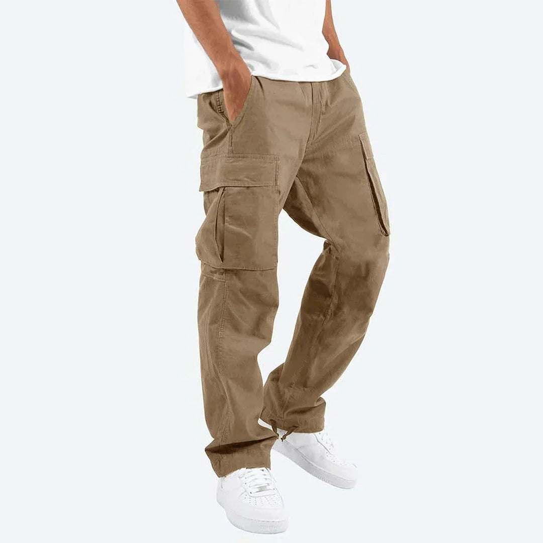 James Pantalon Cargo Homme – Robust Outdoor Pants with Pockets & Elastic Waist
