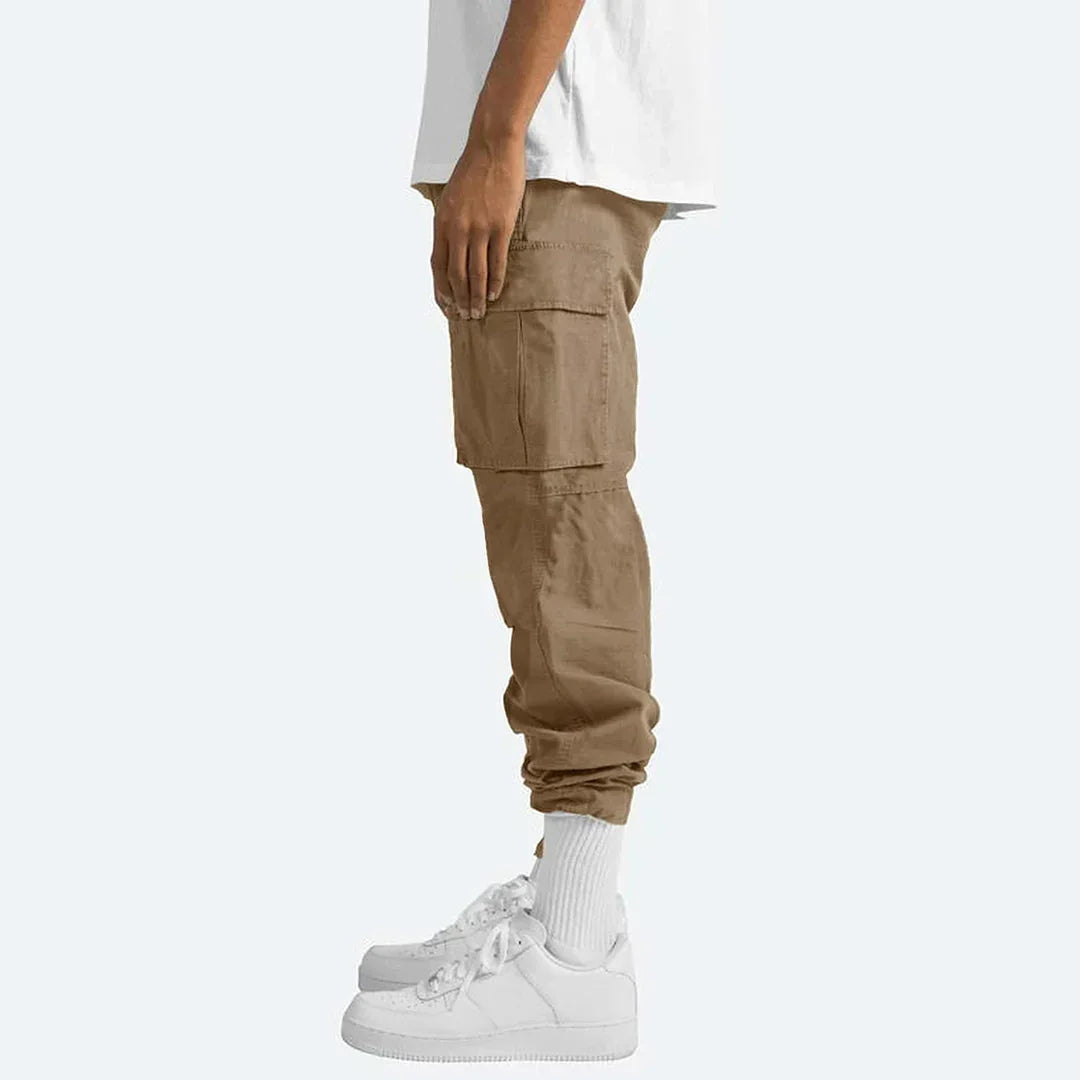 James Pantalon Cargo Homme – Robust Outdoor Pants with Pockets & Elastic Waist