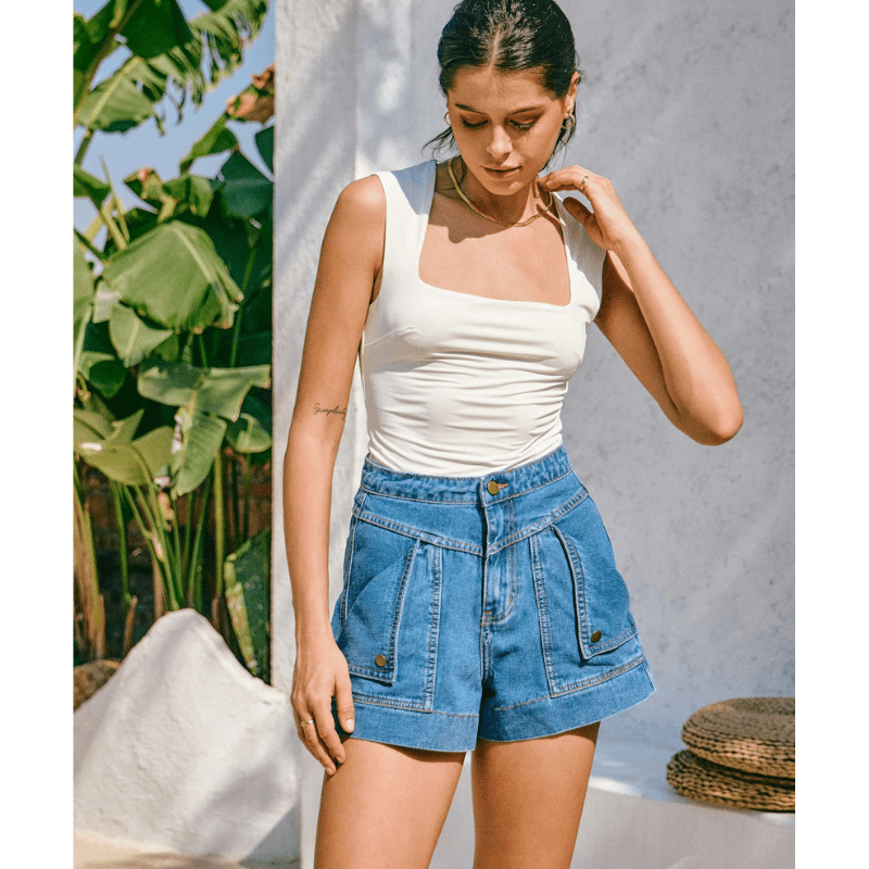 Rada Short Cargo Looksy – Flattering High Waist & Trendy Cargo Pockets Summer