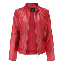 Janiyah Women's Leather Jacket – Chic Stand Collar, Zippers & Elegant Modern Style