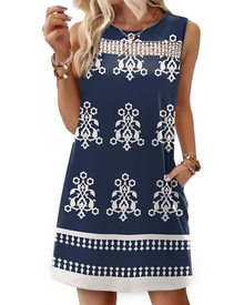 Renee Mini Dress for Women – Summer Lace Tank Dress, Flowing Fit with Pockets, Elegant Style
