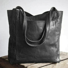 Noelle Sac Cabas Femme – Large Genuine Leather Handbag with Compartments & Long Handles