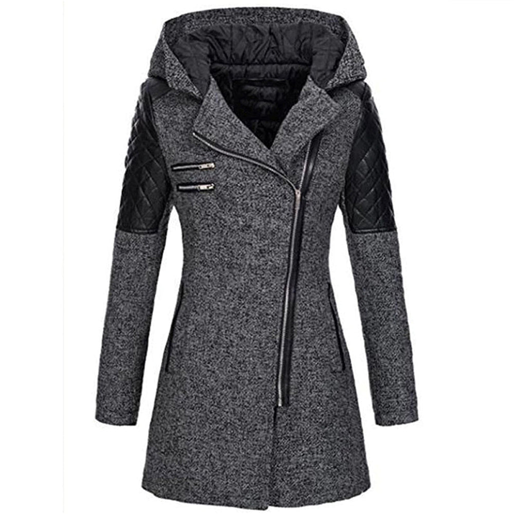 Jhey Long Winter Coat for Women – Warm Hooded Design with Elegant Cut for Cold