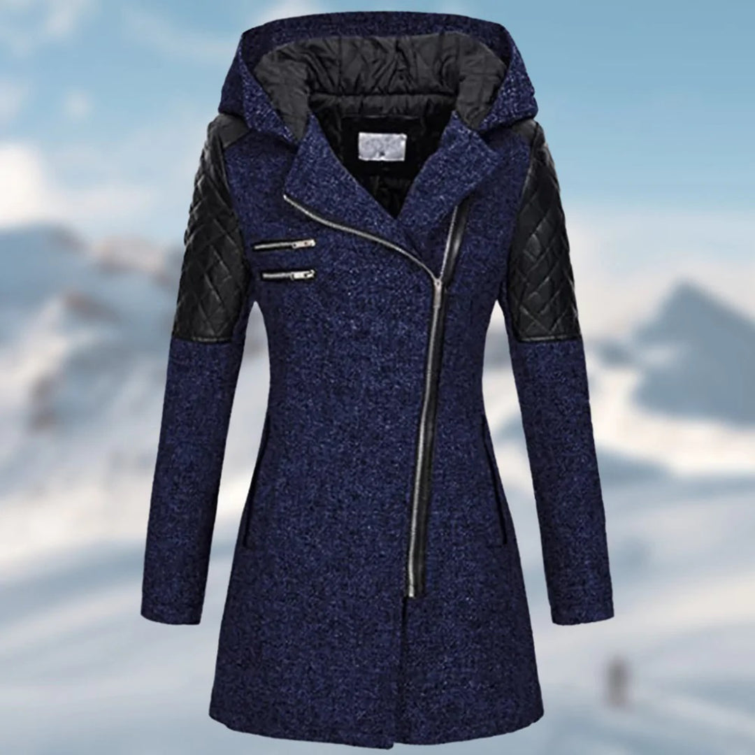 Jhey Long Winter Coat for Women – Warm Hooded Design with Elegant Cut for Cold