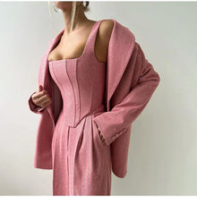 Sophie – Women's Three-Piece Set: Elegant Blazer, Structured Corset & High-Waisted Pants for a Chic Business Look
