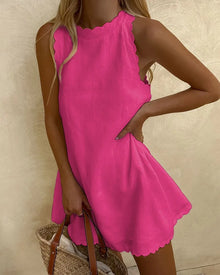 Short Summer Dress Women Odalys – Lightweight Sleeveless Design for Casual and Beach Outfits