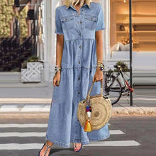 Jean Dress Woman Vanessa – Elegant Denim Dress with Fitted Cut & Timeless Design