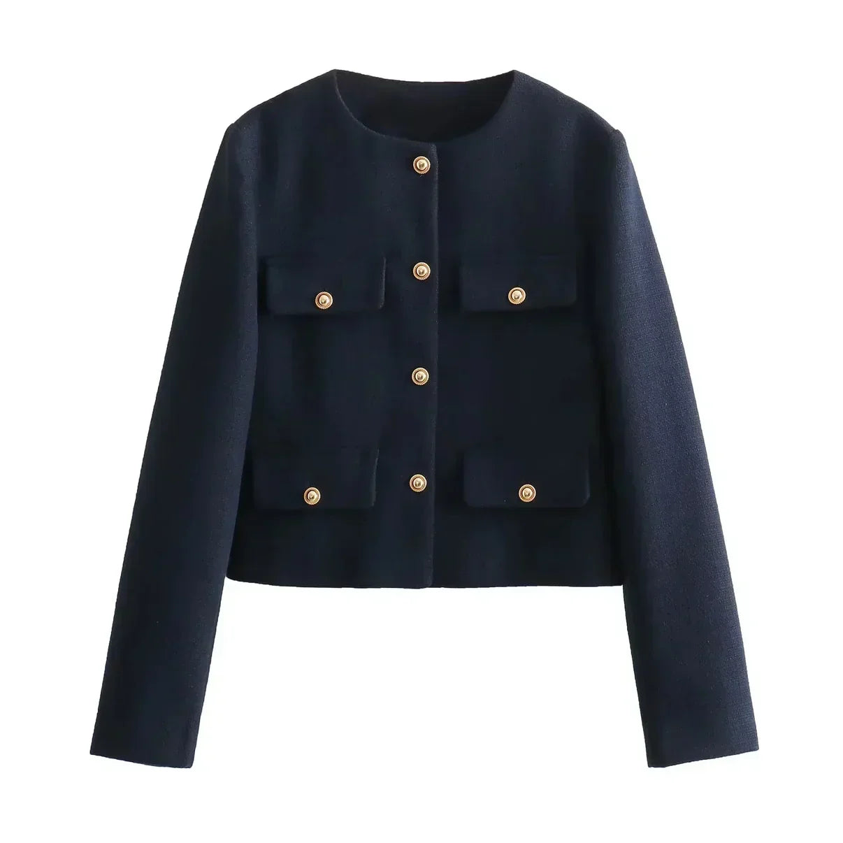 Maisy Women's Coat – Elegant Classic Coat with Chic Decorative Buttons