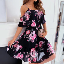 Catalina Summer Dress Women – Floral Dress with Off-Shoulder Neckline & Romantic Look