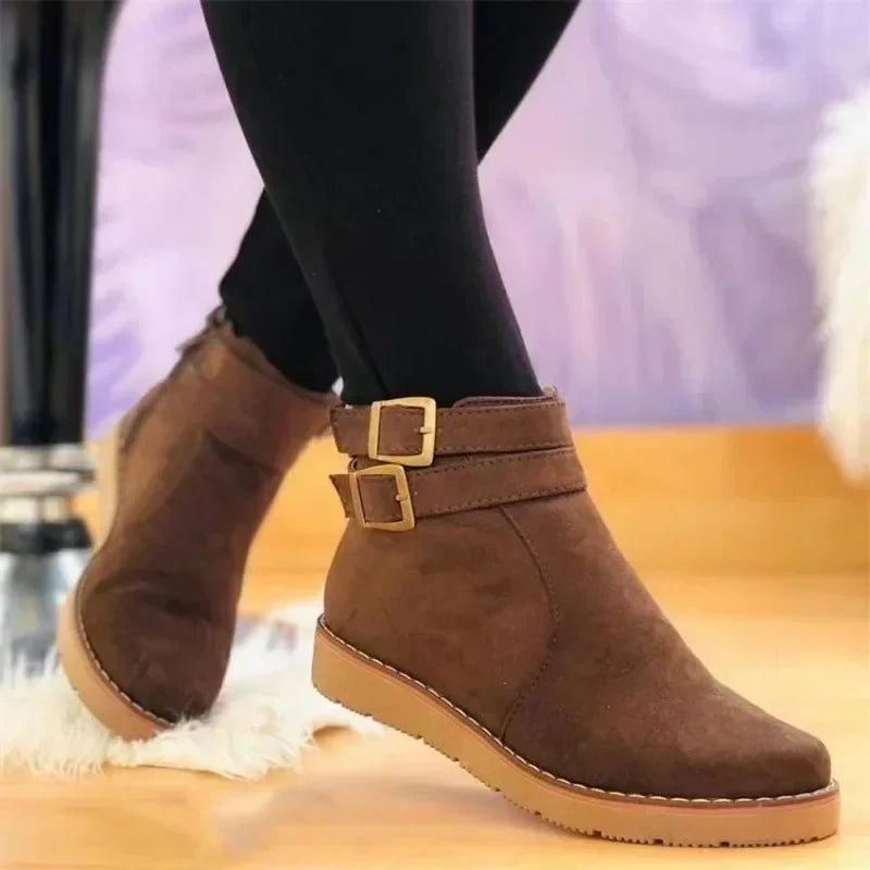 Leilani Women's Platform Boots – Daily Comfort with Padded Sole & Elegant Side Zip