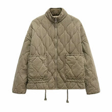 Zinnia Women's Quilted Jacket – Warm Winter Zip-Up Jacket with Adjustable Waist & Pockets