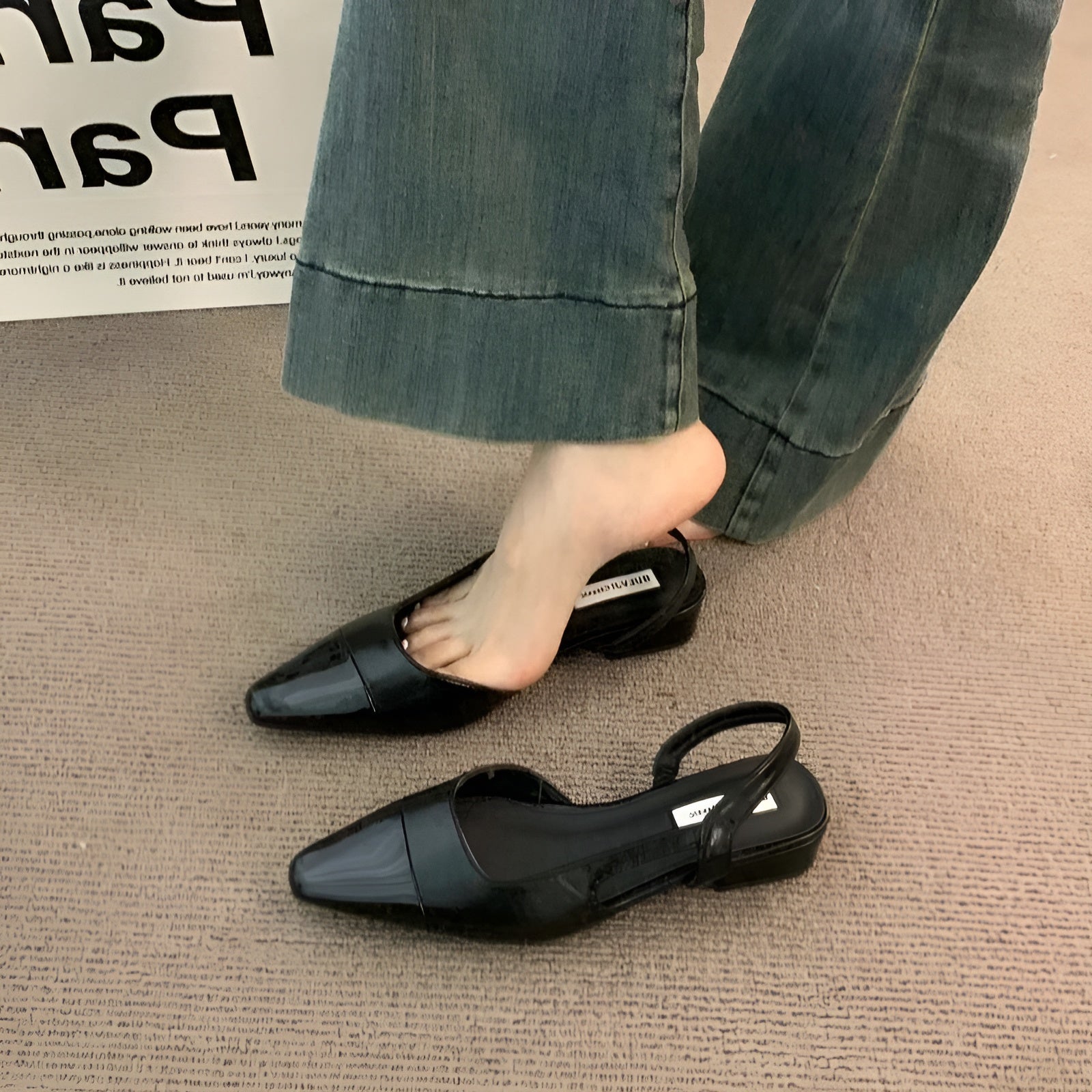 Camille Ballerinas Women – Elegant Shoes with Pointed Toe & Comfortable Square Heel