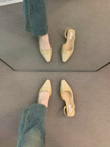 Camille Ballerinas Women – Elegant Shoes with Pointed Toe & Comfortable Square Heel