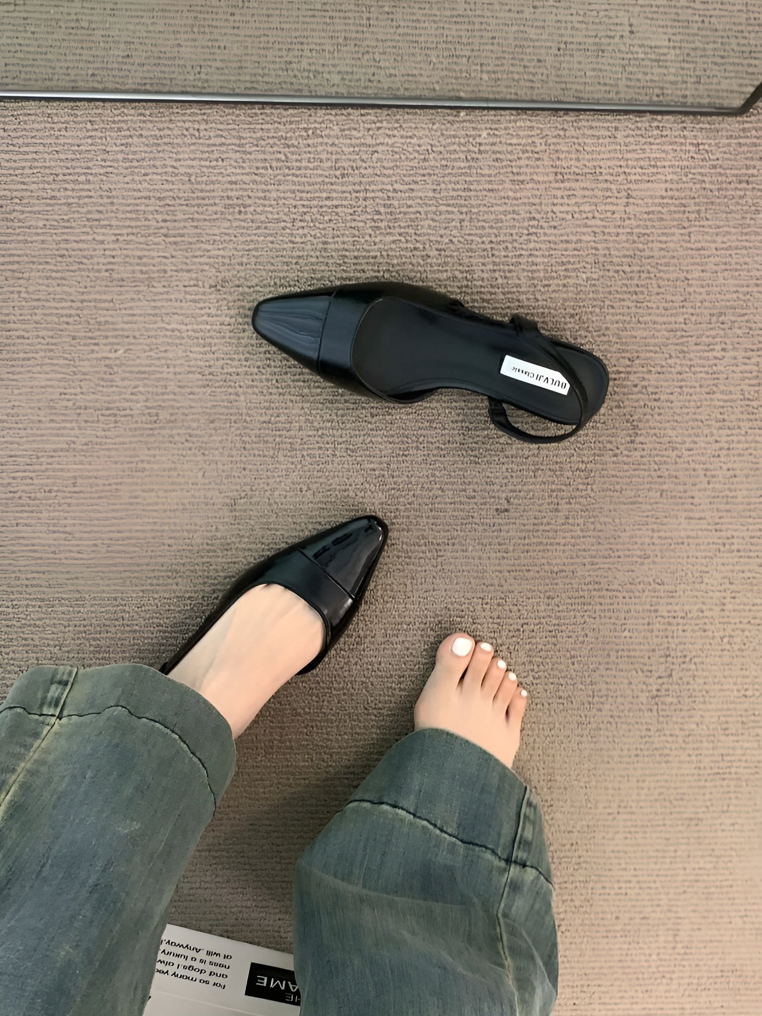 Camille Ballerinas Women – Elegant Shoes with Pointed Toe & Comfortable Square Heel