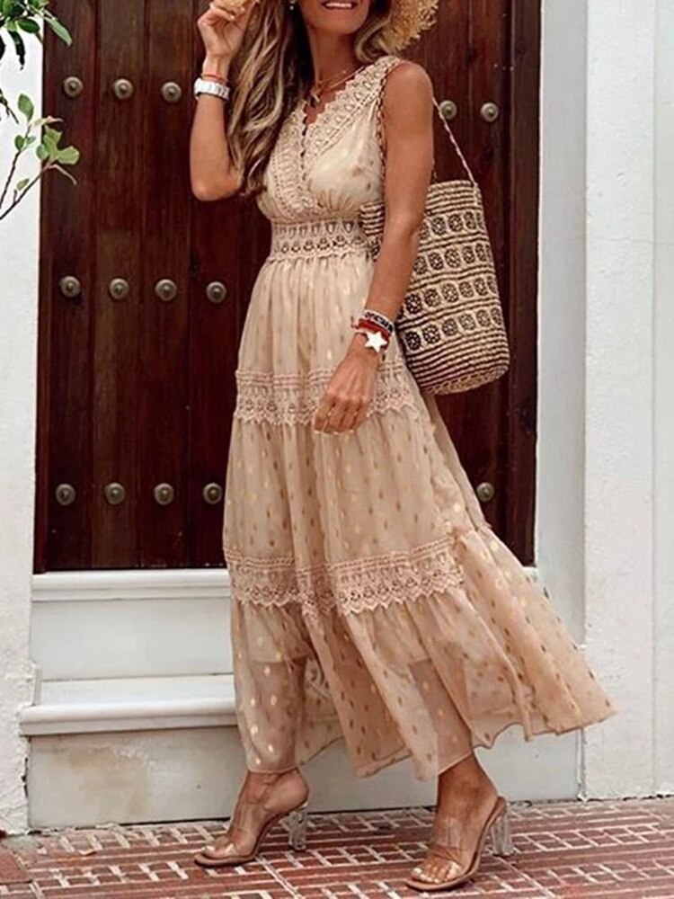 Elina Bohemian Dress Woman – Light & Romantic Dress for Summer, Beach & Casual Occasions
