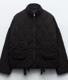 Hershey Quilted Jacket Woman – Warm and Light with Front Zip & Adjustable Waist