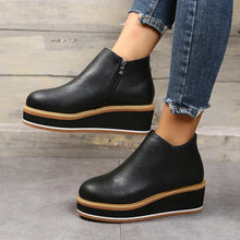 Felise Women's Ankle Boots – Elegant Platform Sole Boots with Zipper, Comfortable and Durable