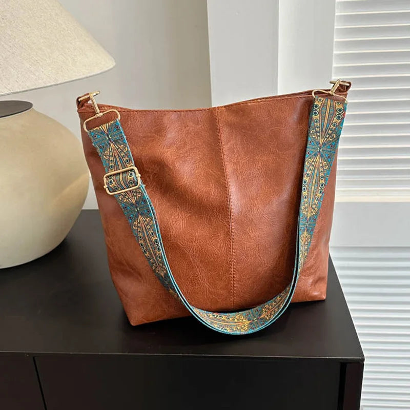 Zaria Sac Femme – Elegant Vintage Authentic Leather Shoulder Bag