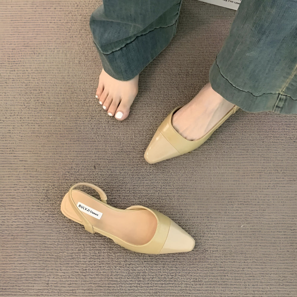 Camille Ballerinas Women – Elegant Shoes with Pointed Toe & Comfortable Square Heel