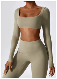 Leila Women's Sports Set – Breathable Yoga & Fitness Outfit with Flared Leggings & Fitted Top
