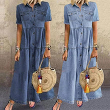 Denim Dress Women Rebecca – Comfortable Denim Dress with Ruffles, Shaping Effect & Luxurious Look