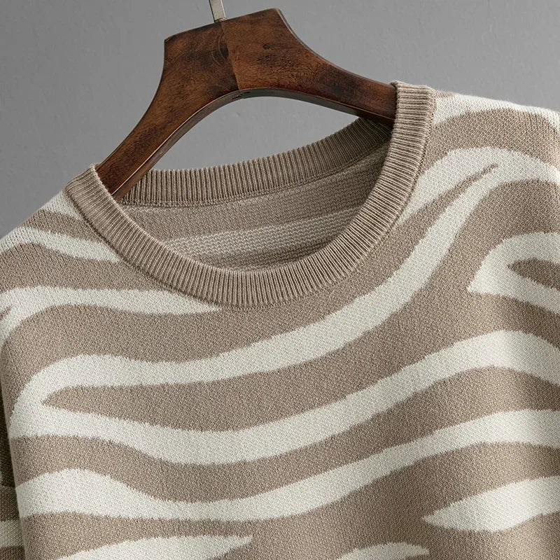 Delaney Women's Ensemble in Cashmere – Chic Zebra Pattern, Soft & Comfortable